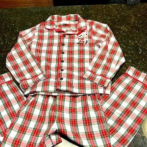 GUC Mickey Mouse Flannel Plaid Print Pajamas 5/6